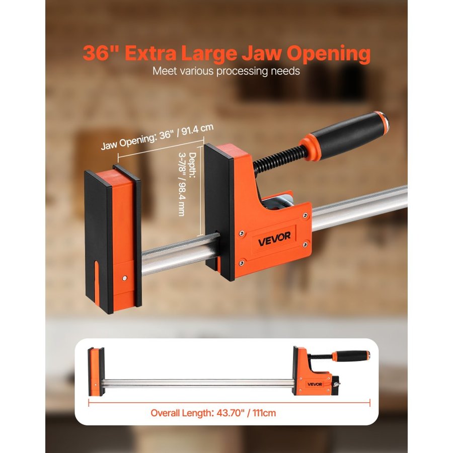 VEVOR Woodworking Bar Clamps – 36 In, 1500 Lbs, 2-Pack