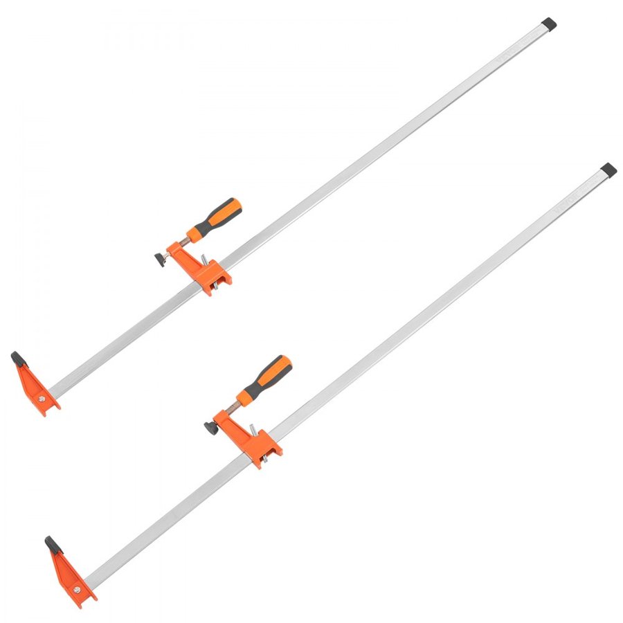 VEVOR Bar Clamps for Woodworking, 2-Pack 914.4 mm Clamp/Spreader, Quick-Change F Clamp with 600 lbs Load Limit, 63.5 mm Throat Depth, Cast Iron and Carbon Steel, Wood Clamps for Woodworking Metal Working