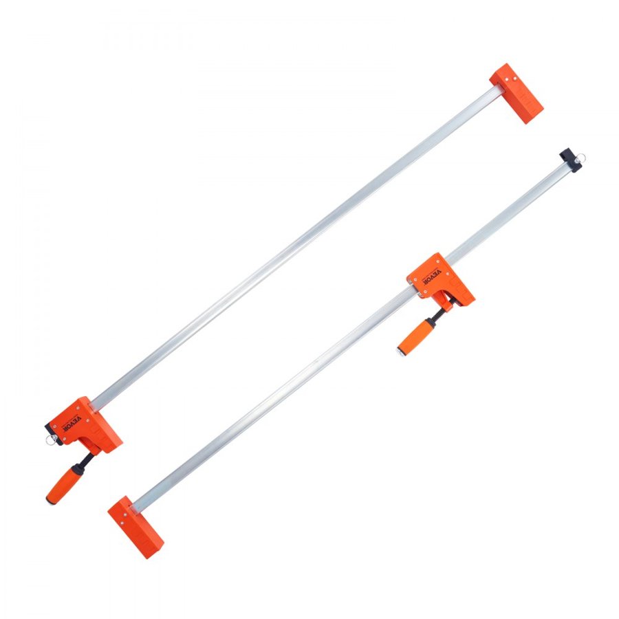 VEVOR Bar Clamps for Woodworking, 2-Pack 127 cm Parallel Clamp Set, F Clamp with 499 kg Load Limit, Even Pressure, High-strength Plastic and Carbon Steel, Wood clamps for Woodworking Metal Working