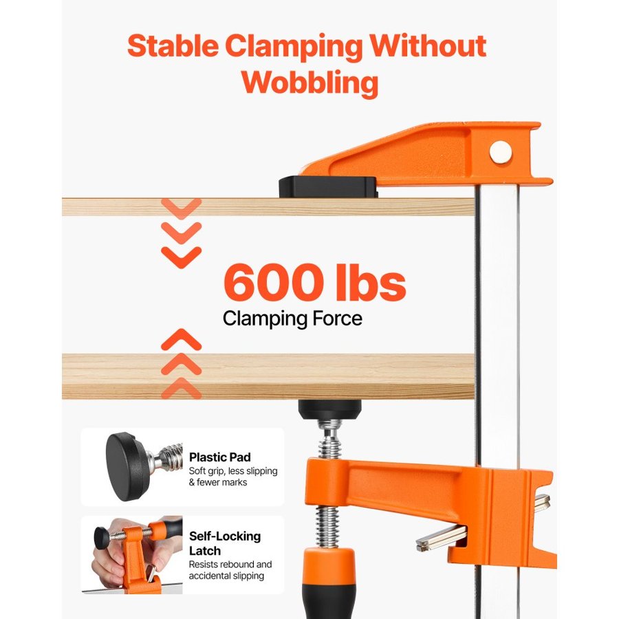 VEVOR Bar Clamps for Woodworking – 8-Pack, 36 in, 600 lbs