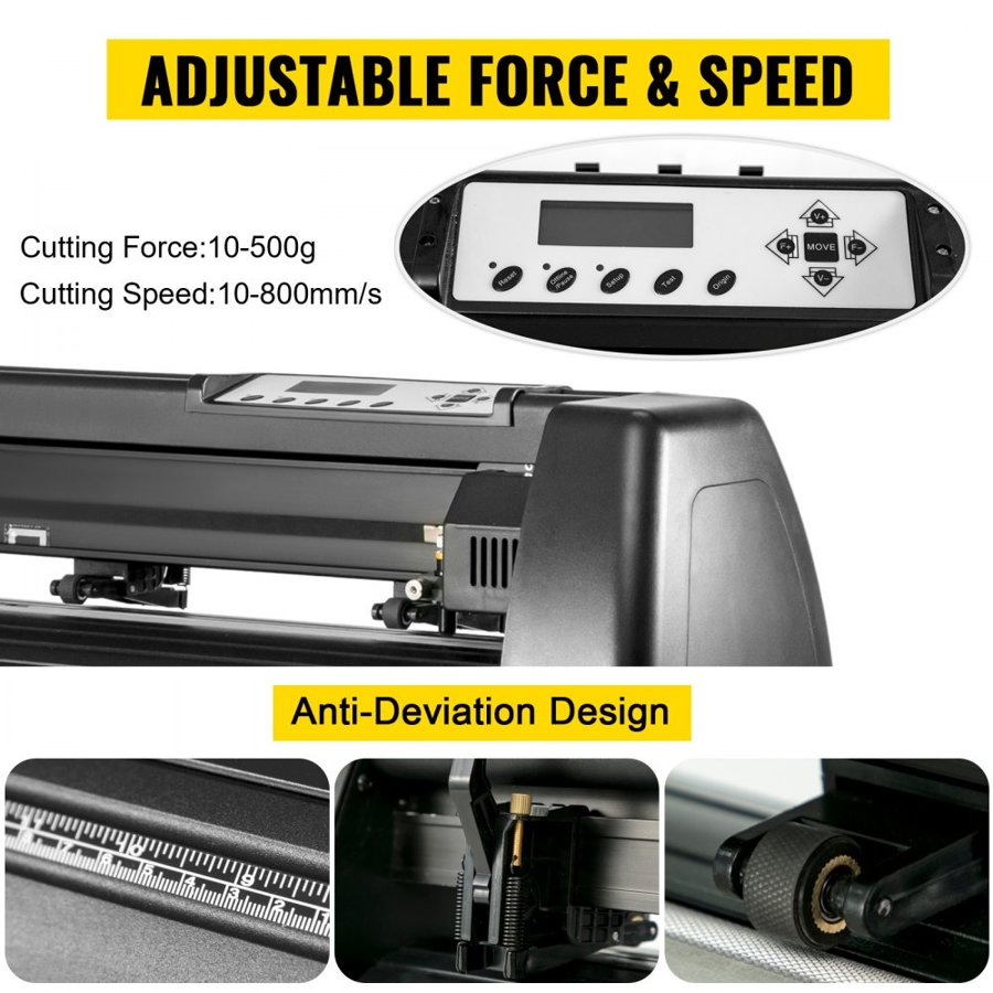 VEVOR 5 In 1 Heat Press 30.5 x 38.1 cm Vinyl Cutter Plotter 71.1 cm Software Sublimation