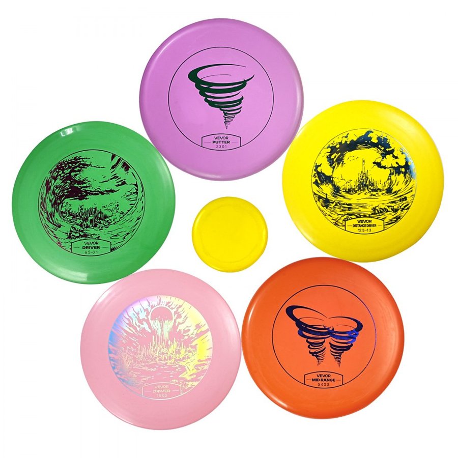 VEVOR Disc Frisbee Golf Set – 5 PCS, 5+1 Discs, PDGA