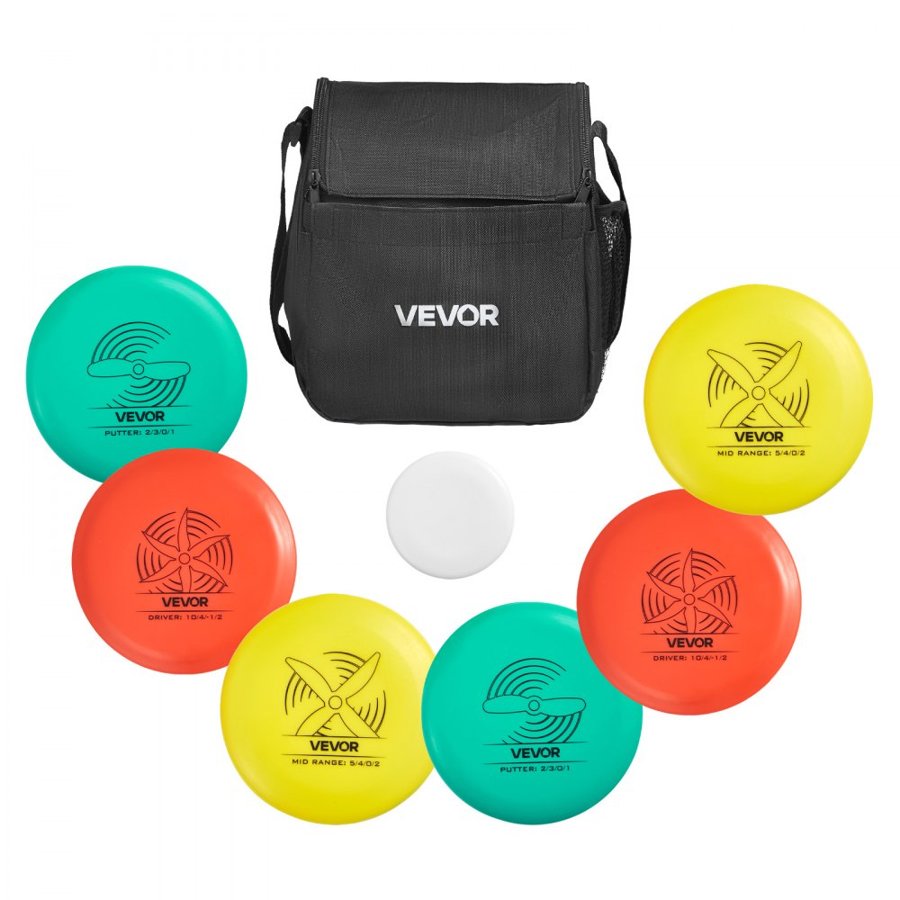 VEVOR Disc Golf Starter Set – 6+1 Discs with Backpack