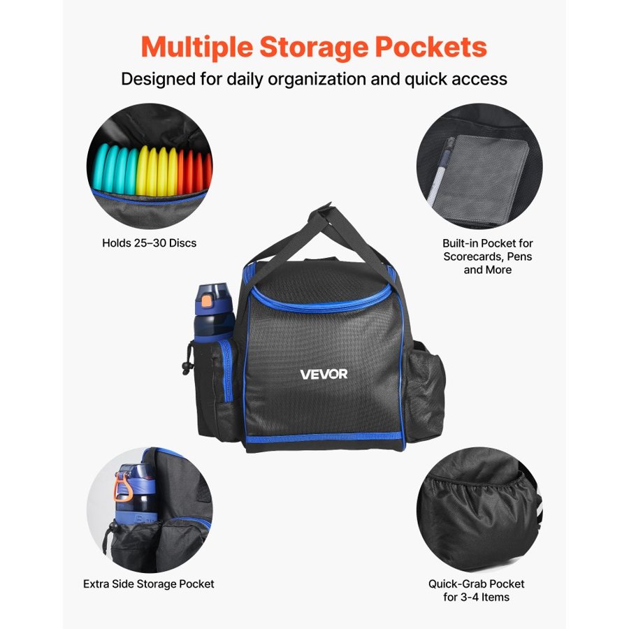 VEVOR Disc Golf Set – 12 plus 1 Discs, 5.51 Lbs Backpack