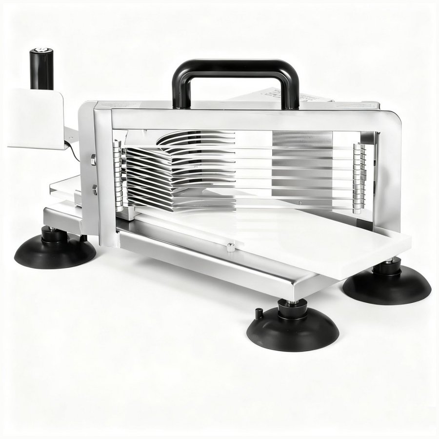 VEVOR Commercial Tomato Slicer, 3/8 inch Tomato Cutter Slicer, Stainless Steel Heavy Duty Tomato Slicer Machine, Manual Tomato Slicer with Non-slip Feet, for Cutting Tomatoes, Cucumbers, Bananas