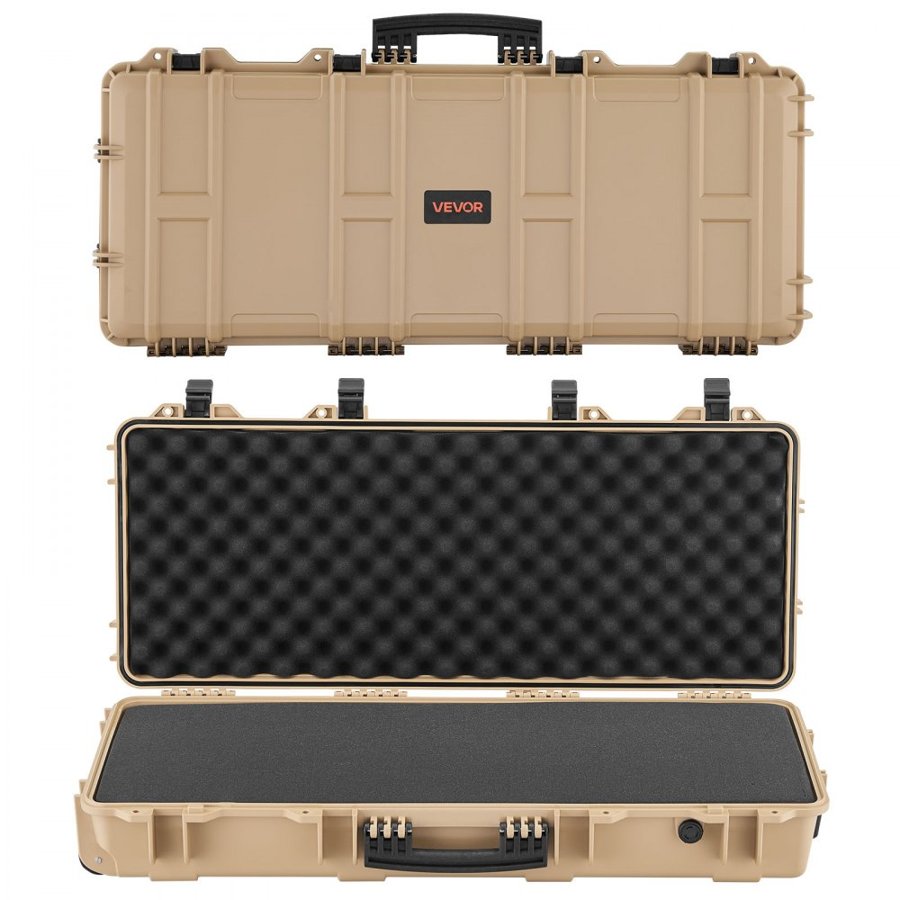 VEVOR Locking Hard Rifle Case – 36 In, IP67, 4-Layer Foam
