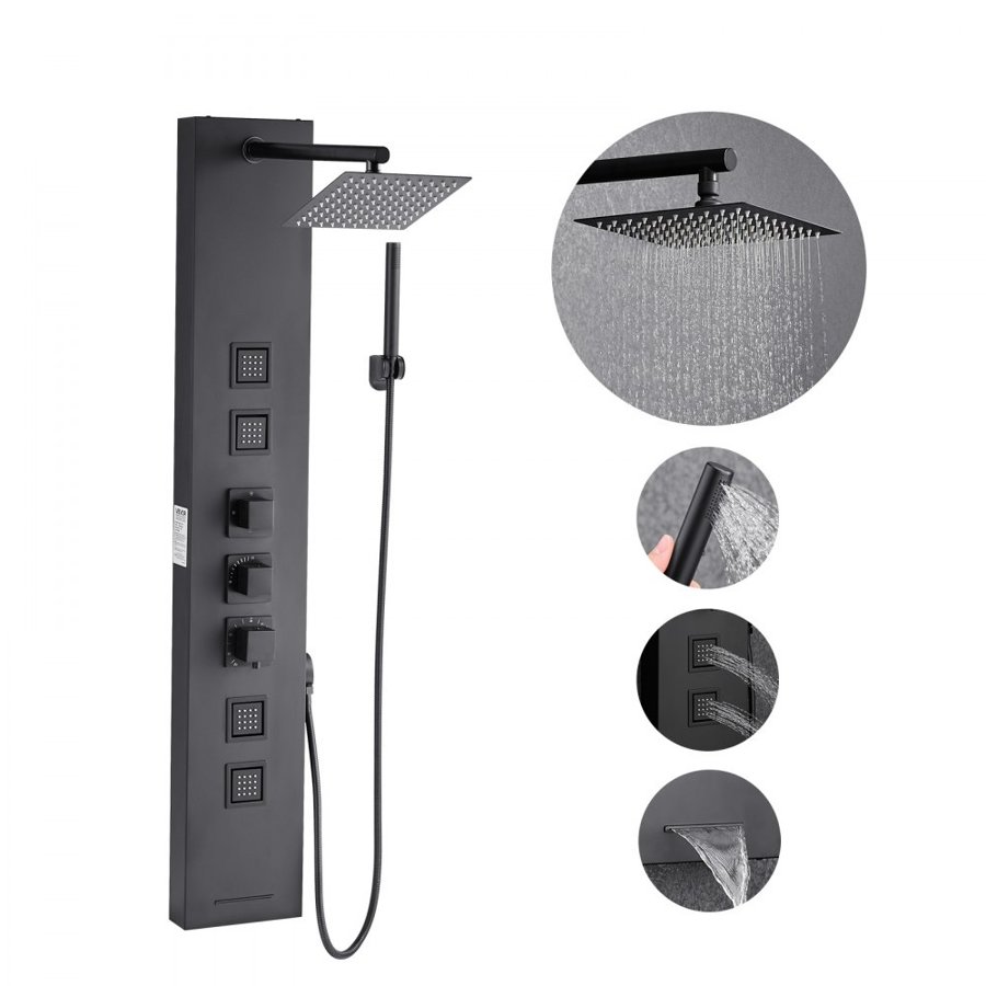 VEVOR Shower Tower Panel System – 49 Inch, 304SS, 4 Jets