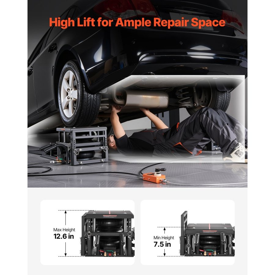 VEVOR Hydraulic Car Ramps – 2 PCS, 5-Ton, 5.5-15.7 Inch