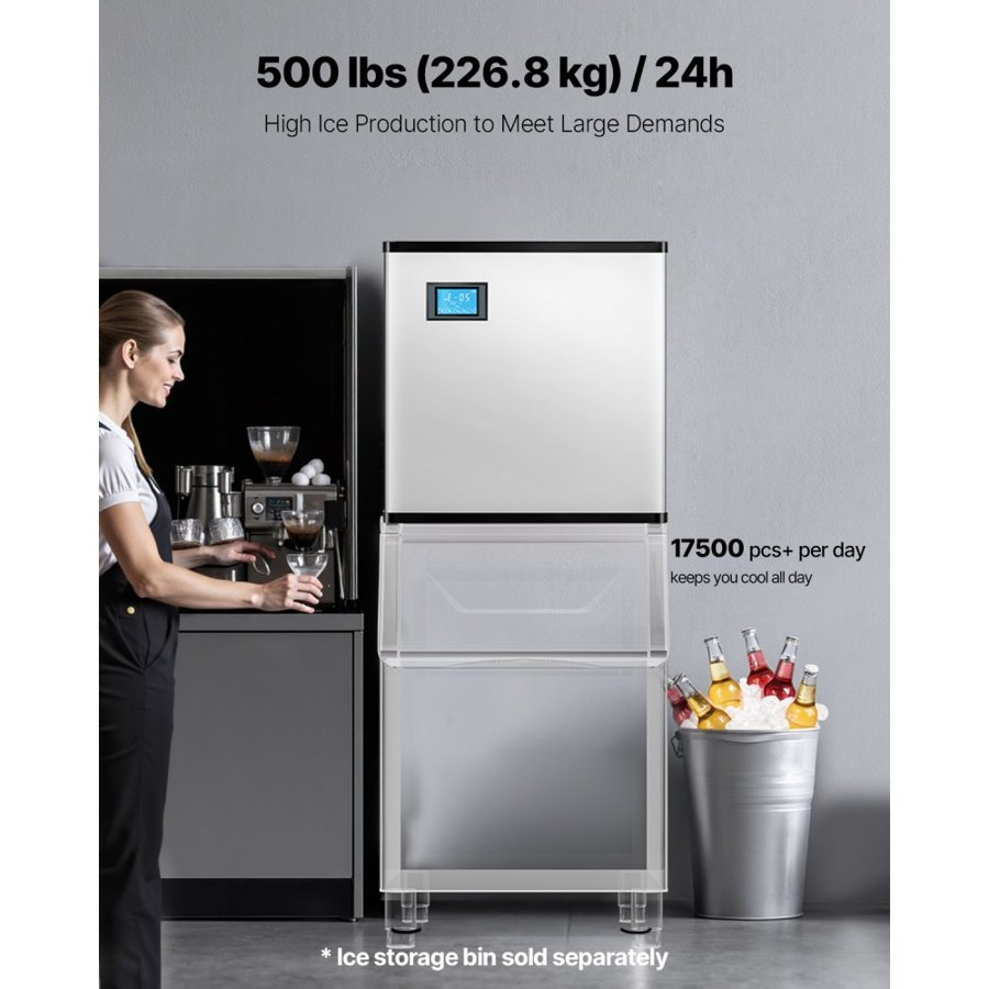 VEVOR Ice Machine Head Unit – 500 lbs/Day Capacity