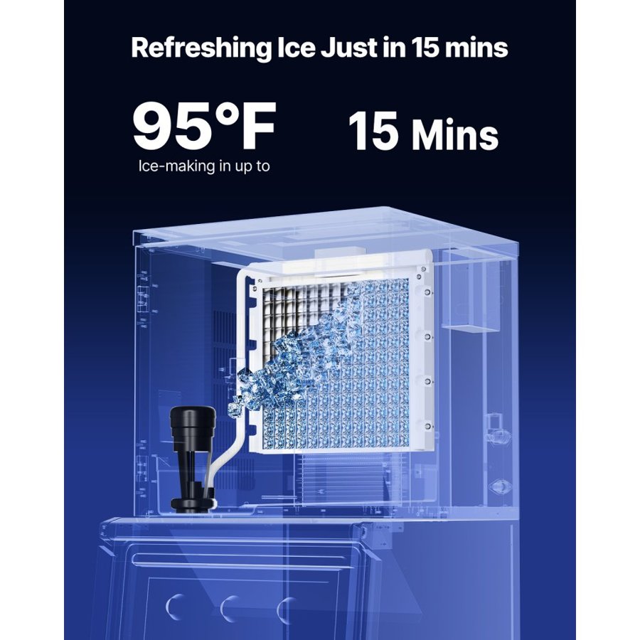 VEVOR Cube Ice Maker Head Only – 550 lbs/Day, 160 Trays