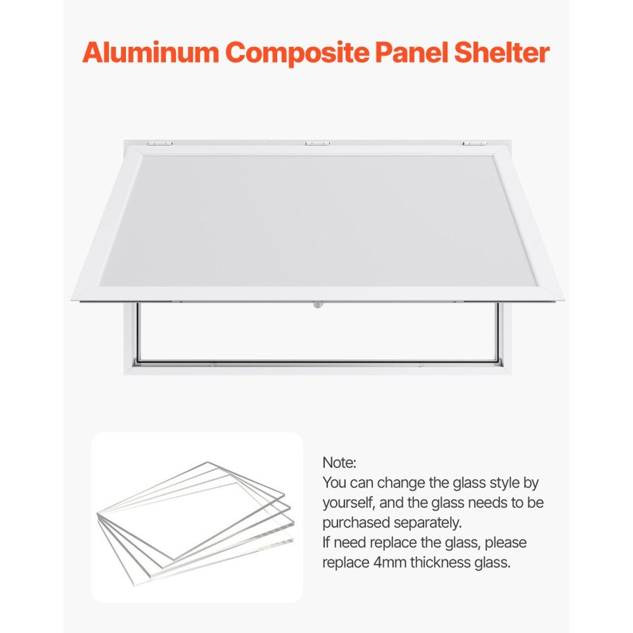 VEVOR Windows for Food Trailers – 60"x36", 85° Wide Angle