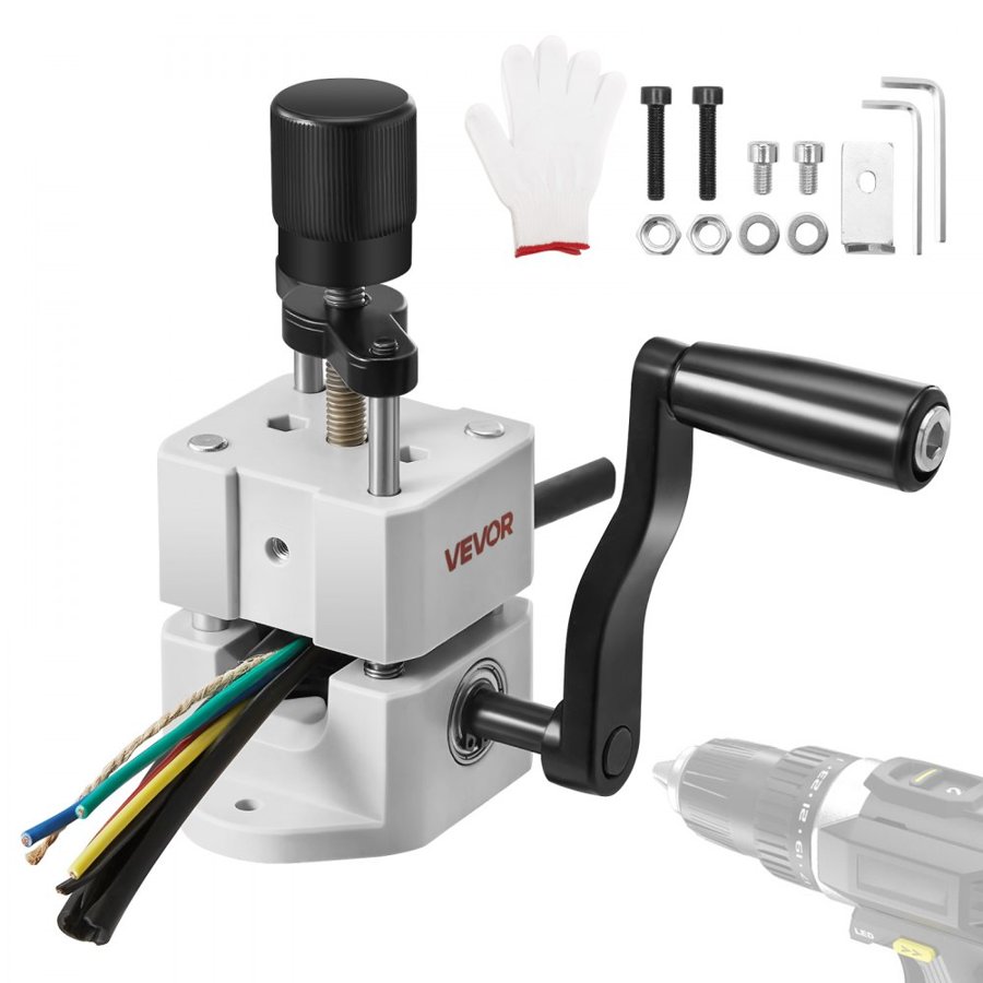 VEVOR Manual Wire Stripper Stripping Machine 1,5-25 mm (0.06-1 in) Hand or Drill Powered