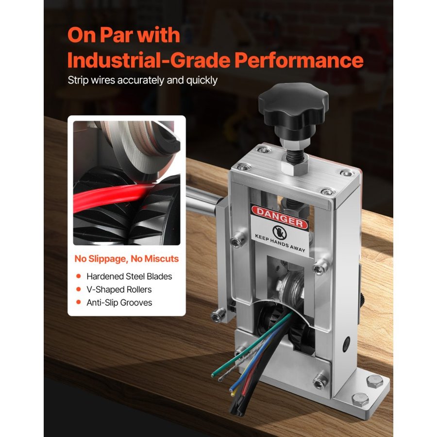 VEVOR Hand Crank Wire Stripping Machine – 0.06-1 in Range