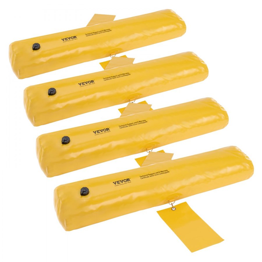 VEVOR Flood Barriers, Sandbag Alternative Flood Bags 4 Pack, Flood Barrier for Home, Water Barriers for Flooding, Doorway, Driveway(122 × 25 × 17 cm)