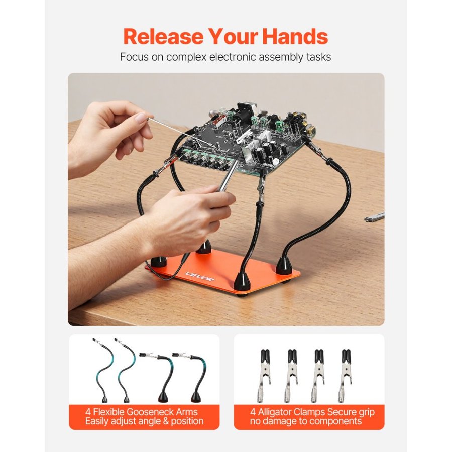 VEVOR Soldering Station with Helping Hands – 4 Arms Tool