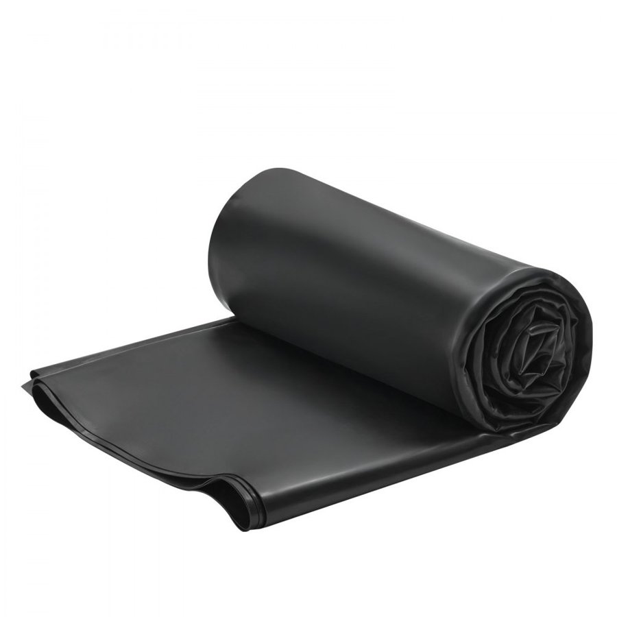 VEVOR Roll Roofing, 20 x 25 ft, 45 mil EPDM Rubber Roofing, Long Lifespan & Weather-resistant, Withstands Harsh Temperatures, Flexible & Easy Installation, Roof Underlayment for RVs, Roofs, Ponds