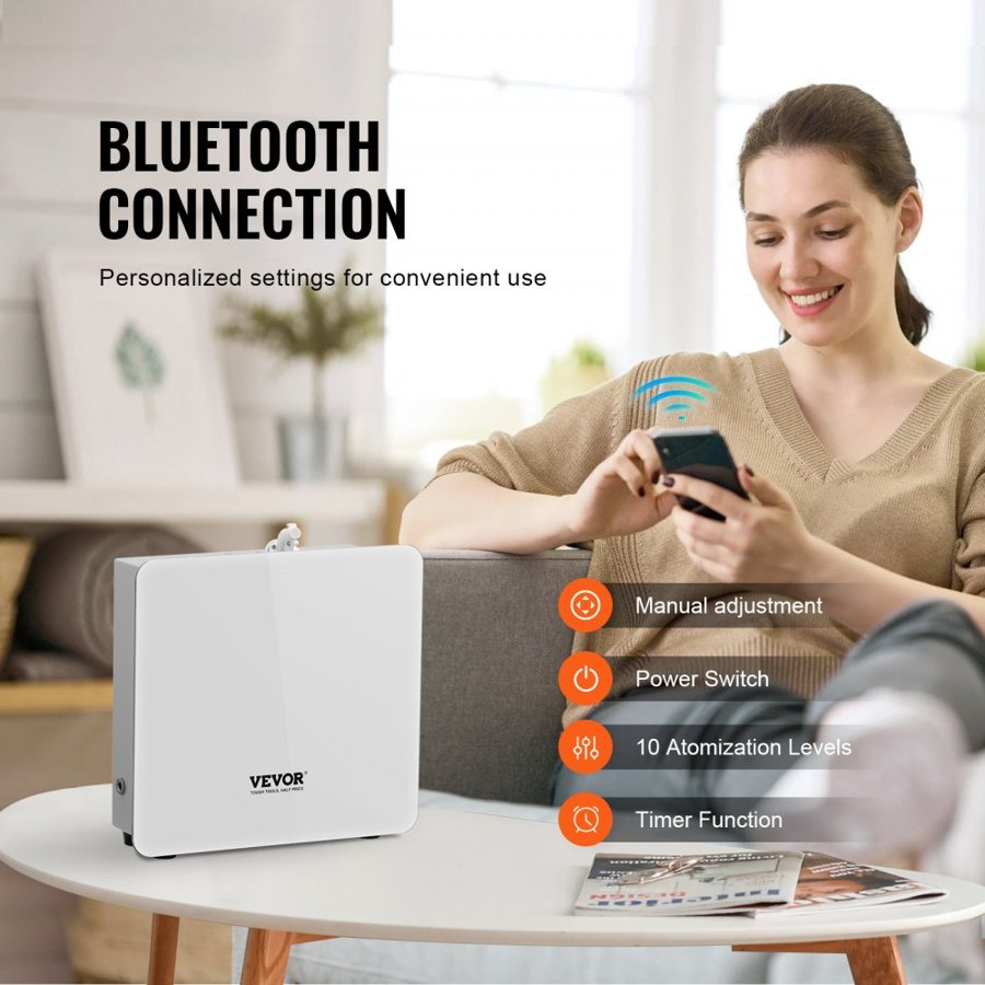VEVOR Scent Air Machine for Home 480ML Cold Air Diffuser 2500sq.ft Waterless