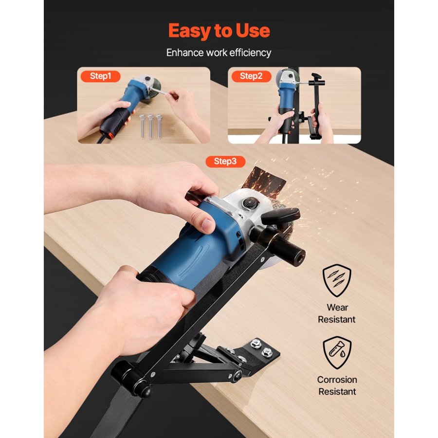 VEVOR Lawn Mower Blade Sharpening Tool – Adjustable 15⁰–45⁰