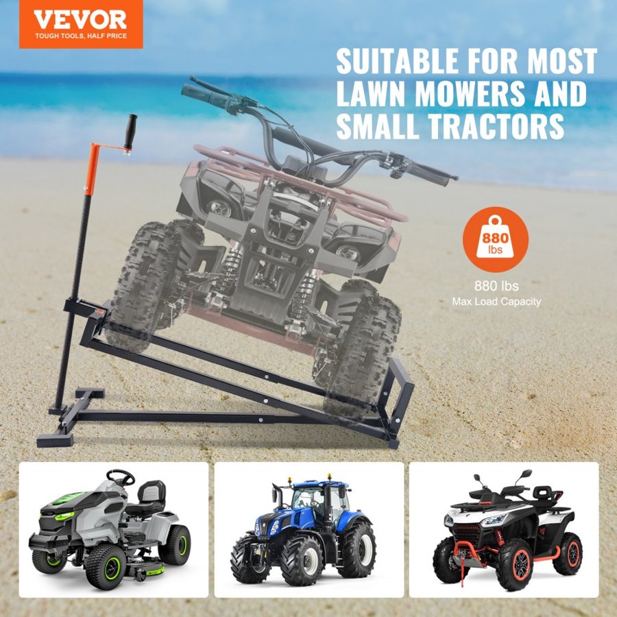 VEVOR Lawnmower Lift Jack – 880 lbs Capacity, 23.6 Inch