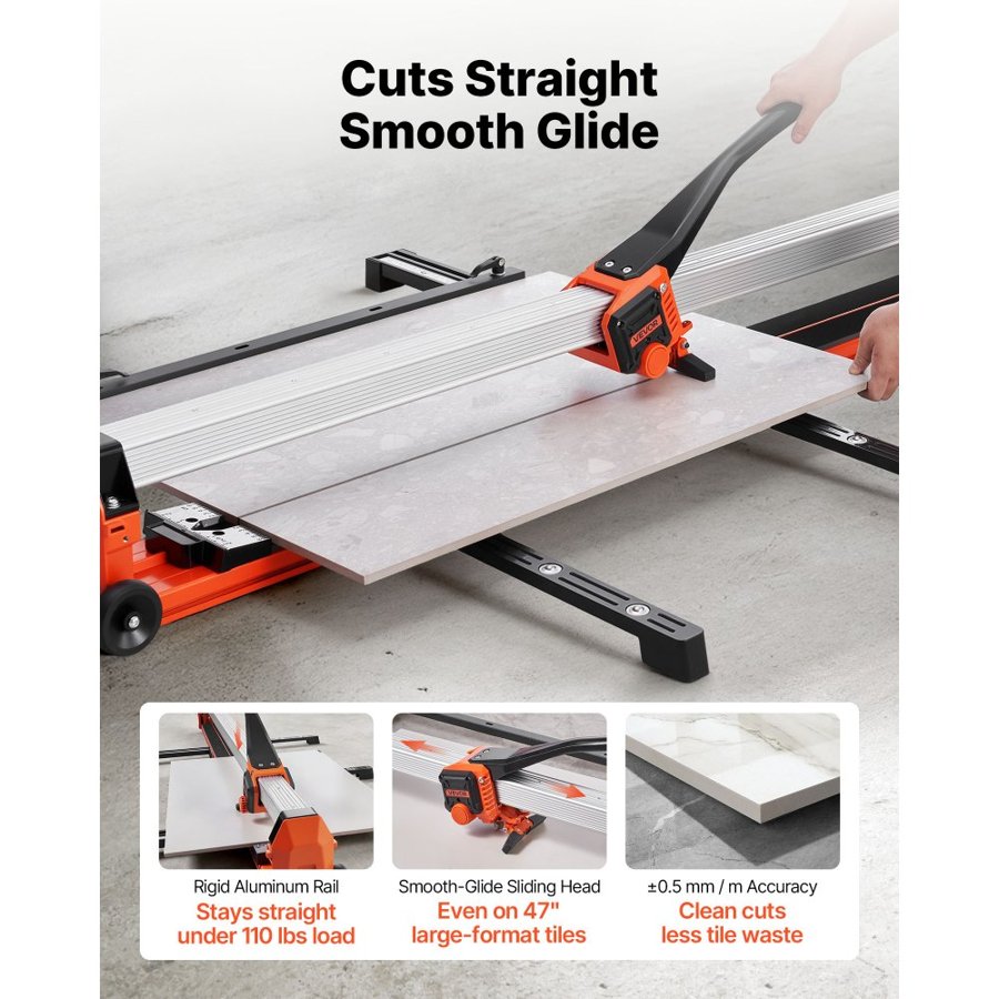 VEVOR Manual Tile Cutter – 47.2 in, Tungsten Carbide