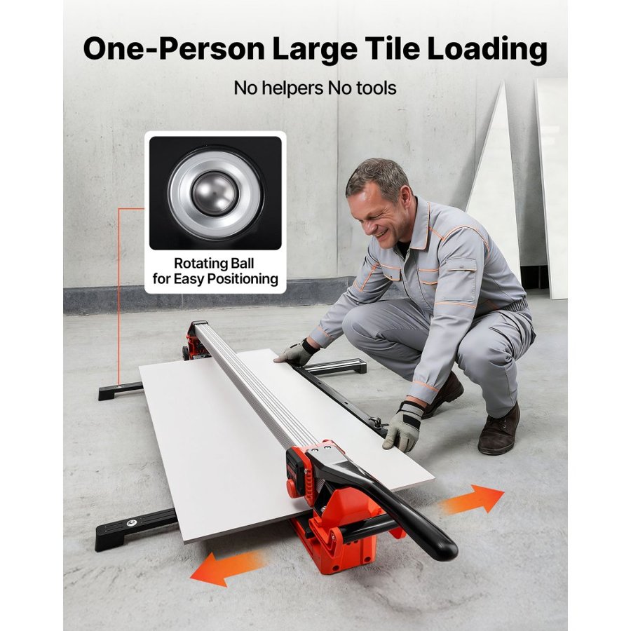 VEVOR Manual Tile Cutter – 47.2 in, Tungsten Carbide