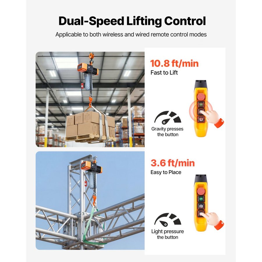 VEVOR Industrial Quality Electric Chain Hoist – 5000 kg