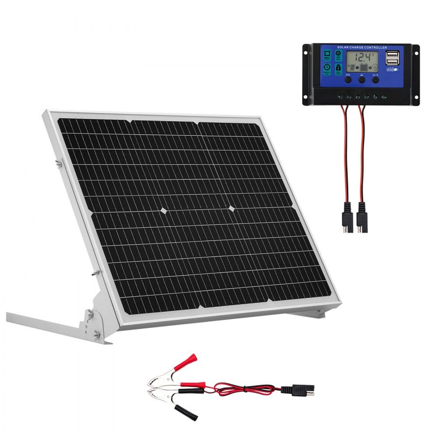 VEVOR 12V Solar Trickle Battery Charger – 50W MPPT