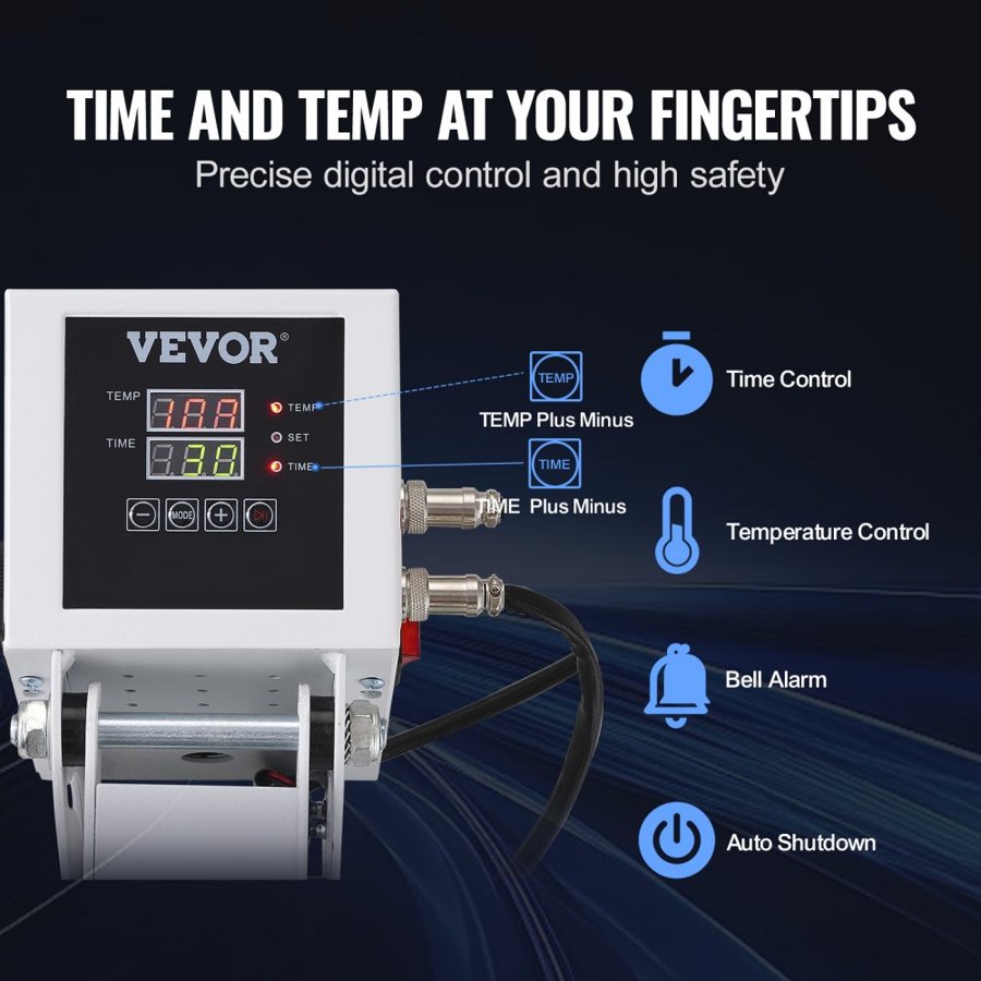 VEVOR Heat Press Machine 15 x 15 in/38.1 x 38.1 cm Sublimation Printer Transfer for DIY T-shirt