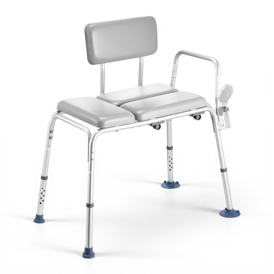 VEVOR Tub Transfer Bench for Bathtub, 227 kg Weight Capacity Heavy Duty Shower Chair with Arm and Backrest, Height Adjustable Bathroom Shower Bench Bath Seat for Adults, Seniors, Elderly and Disabled