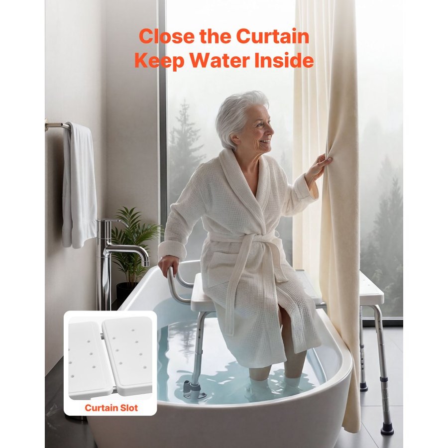 VEVOR Tub Transfer Bench for Seniors – 400 lbs, 180 kg