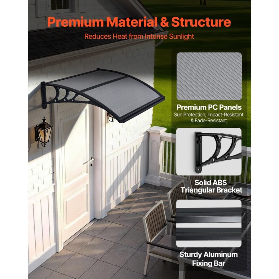 VEVOR Entrance Door Awnings – 30×39 in, UPF 50+