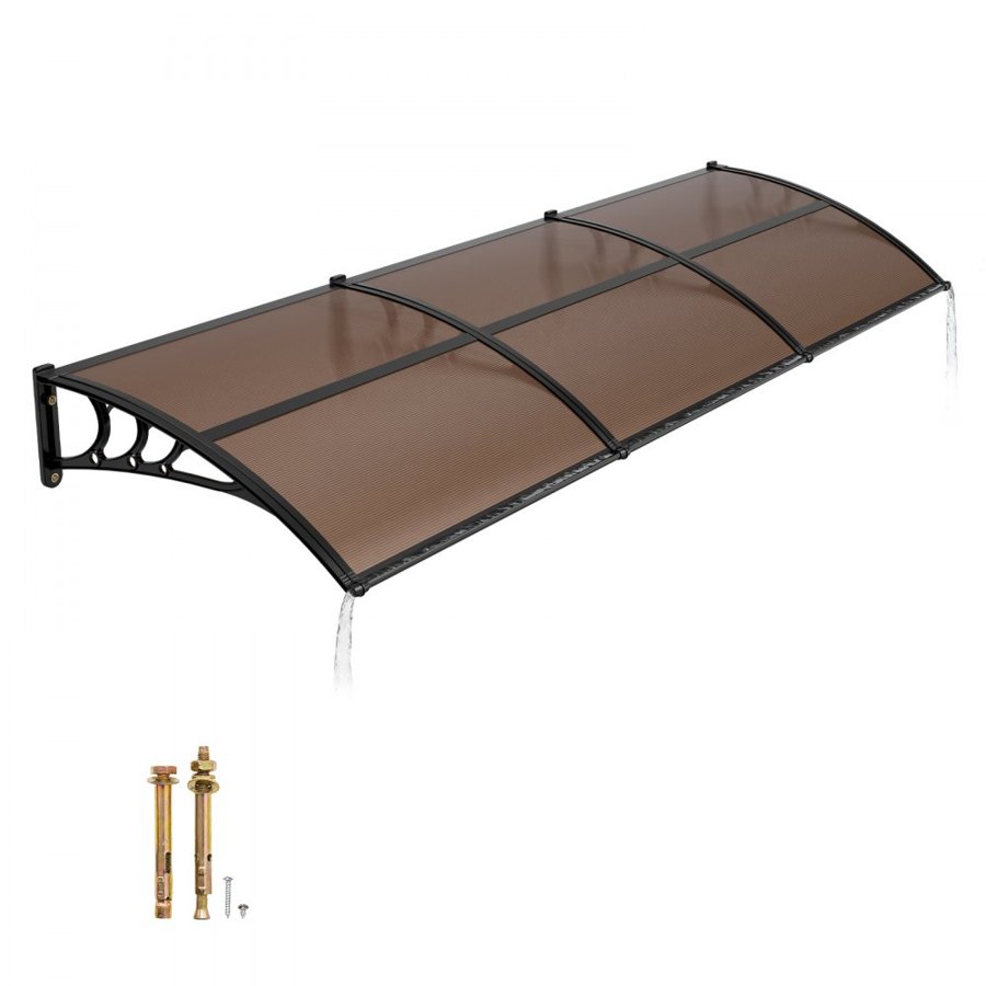 VEVOR Awning Over Front Door – 38"x117", PC Panel, ABS