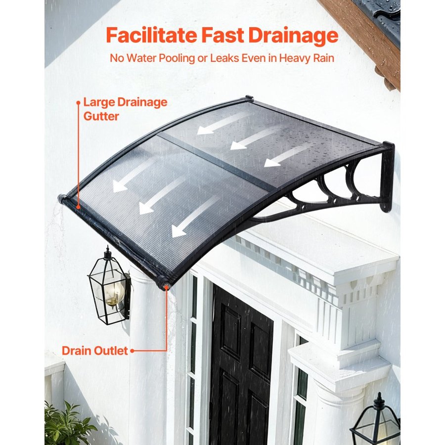 VEVOR Door Overhang Awning – 38×40 Inch, UPF 50+