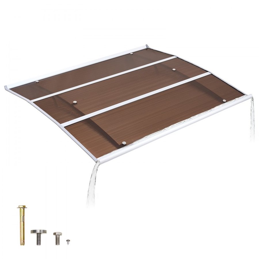 VEVOR Polycarbonate Door Awnings – 37x47", ABS, UPF 50+