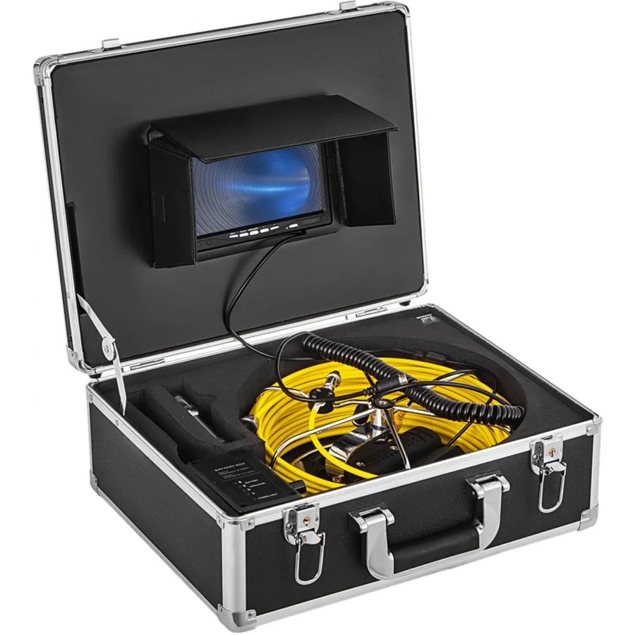 VEVOR Plumbing Snake with Camera – 7" LCD, 164 ft Cable