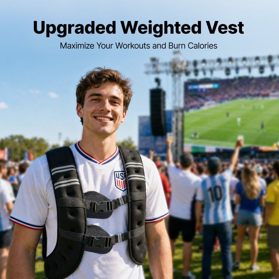 VEVOR Body Weighted Vest — 20 lbs Adjustable & Breathable