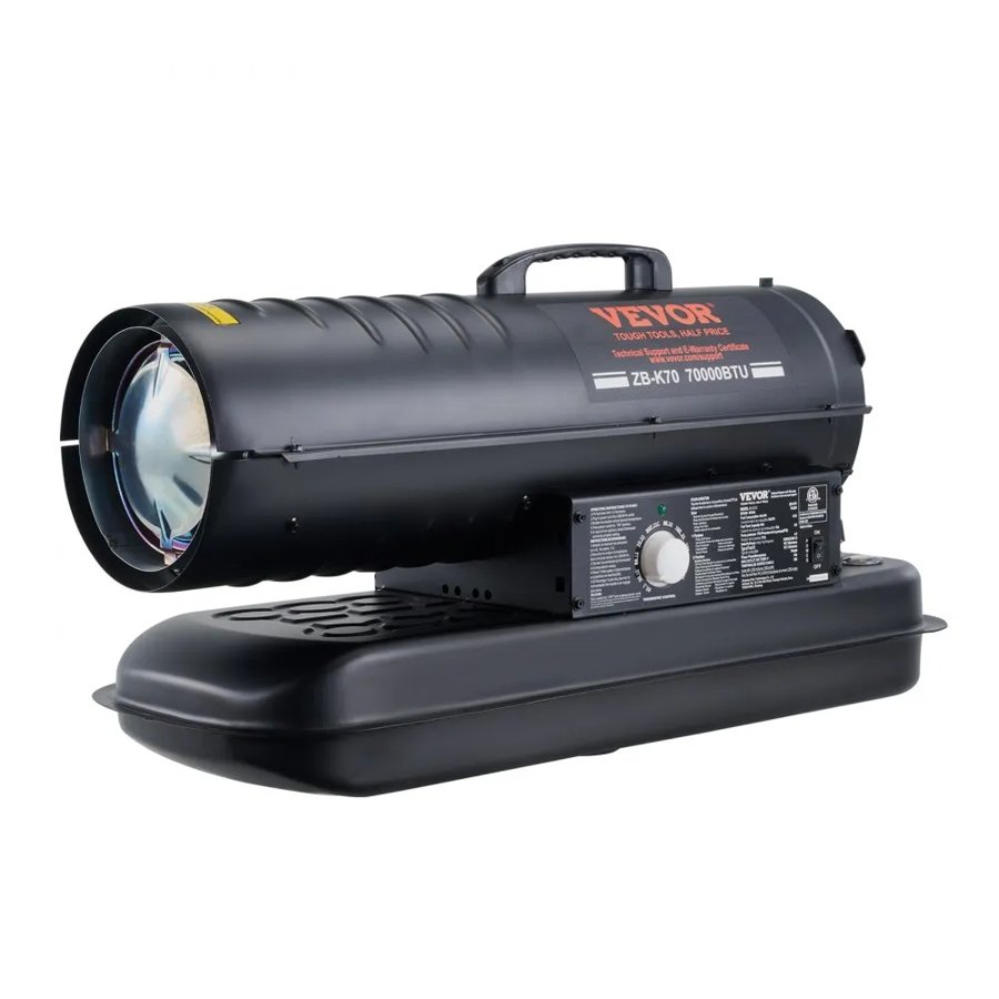 VEVOR 70000 BTU Torpedo Heater – Kerosene/Diesel, 19L Tank