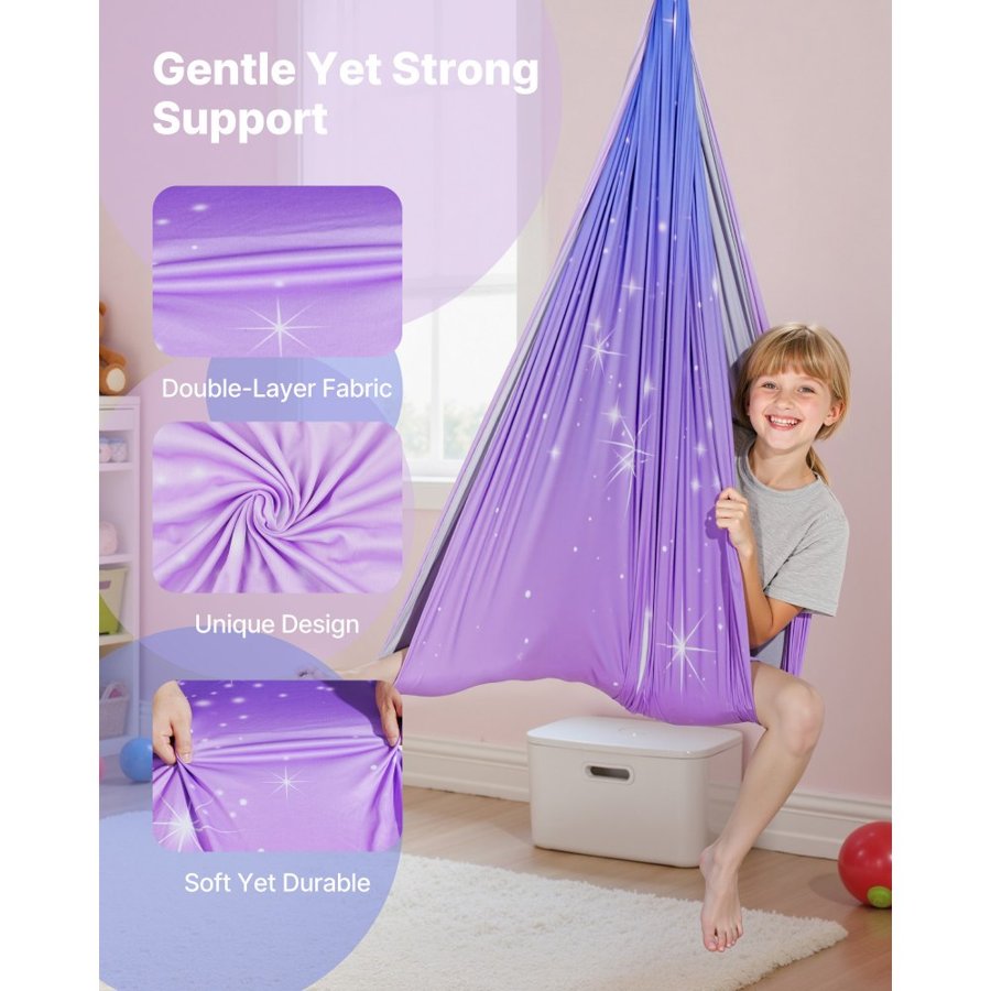 VEVOR Sensory Indoor Swing – 55"×59", 300 lbs Capacity