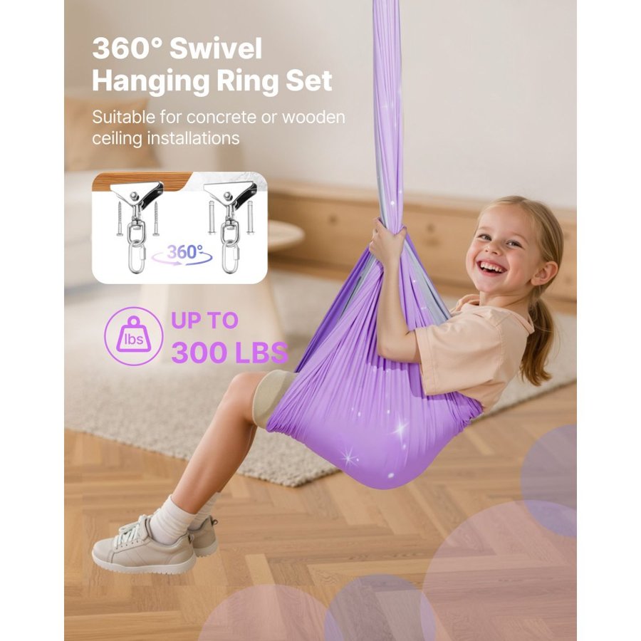 VEVOR Sensory Indoor Swing – 55"×59", 300 lbs Capacity
