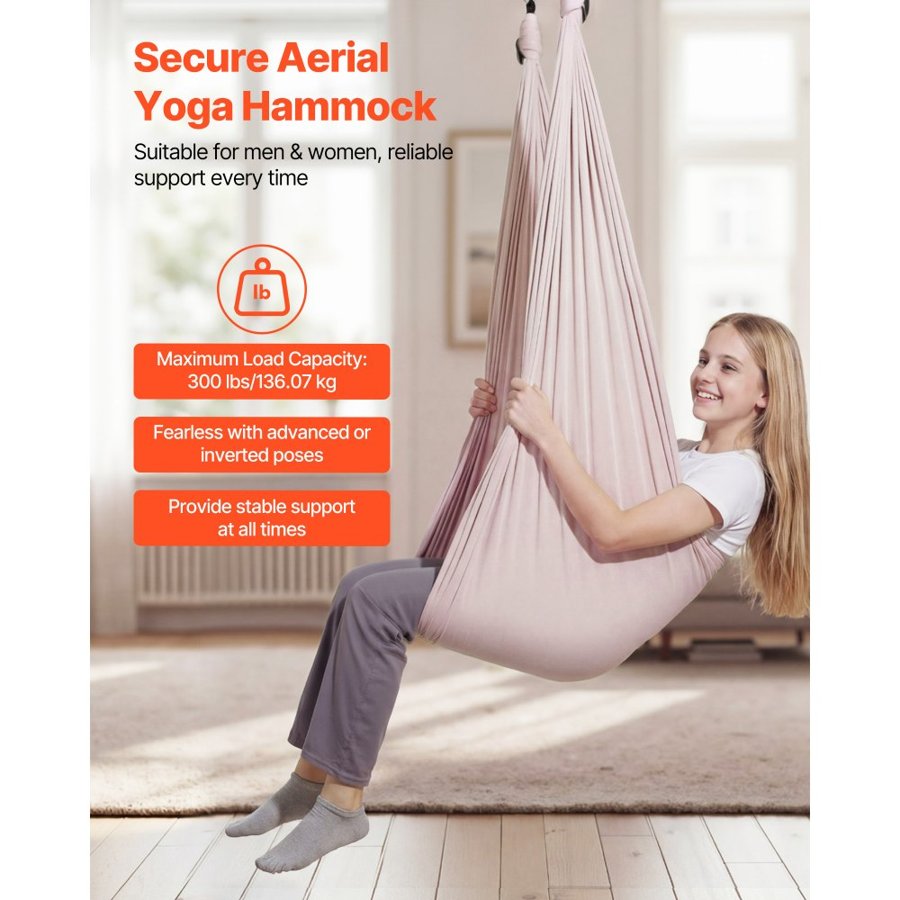 VEVOR Aerial Yoga Hammock Kit – 300 LBS, 360°, 2650 x 1490mm