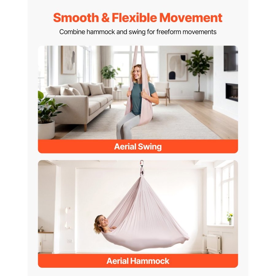 VEVOR Aerial Yoga Hammock Kit – 300 LBS, 360°, 2650 x 1490mm