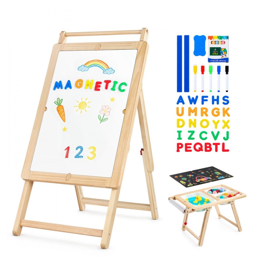 VEVOR Toddler Sensory Table and Art Easel – 82 x 52 x 51 cm