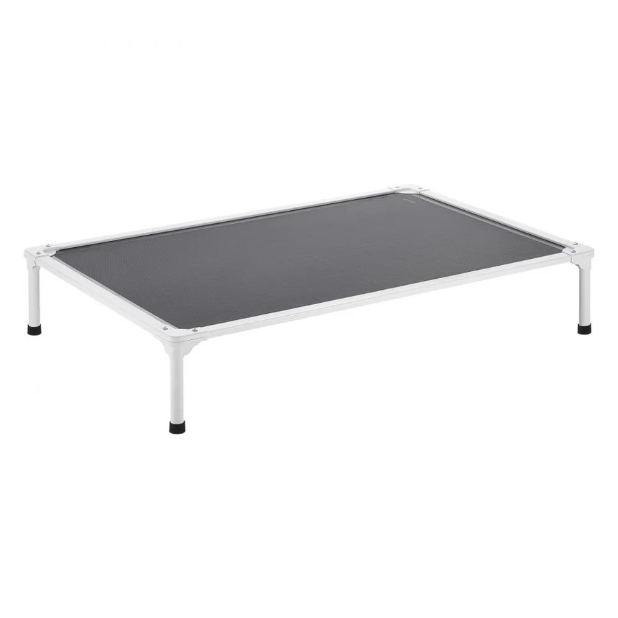 VEVOR Elevated Dog Bed for Large Dogs, Portable Raised Dog Cot with Aluminum Tube Metal Frame and Breathable Textilene Mesh, Indoor & Outdoor Pet Cooling Raised Hammock Bed, XL, Gray