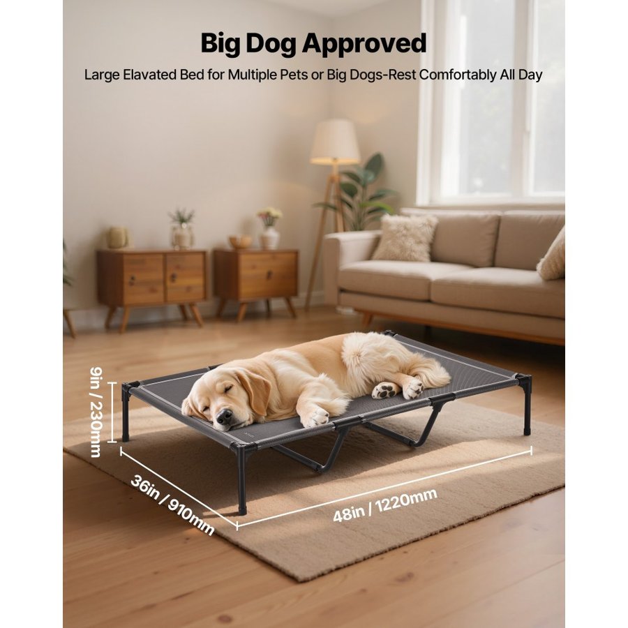 VEVOR XL Raised Dog Bed –  9 in/230 mm Height, 132 lbs Load