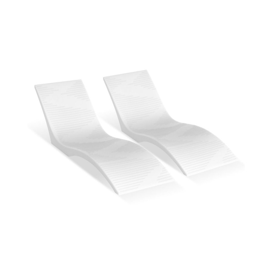VEVOR In-Pool Lounge Chairs, Set of 2 Chaise Lounger, Inside Pool Lounge Chairs for up to 5" Water Depths, Fixed in Pools & Floating on Water, Suitable for All Pool Types, Poolside & Sun Deck Tanning