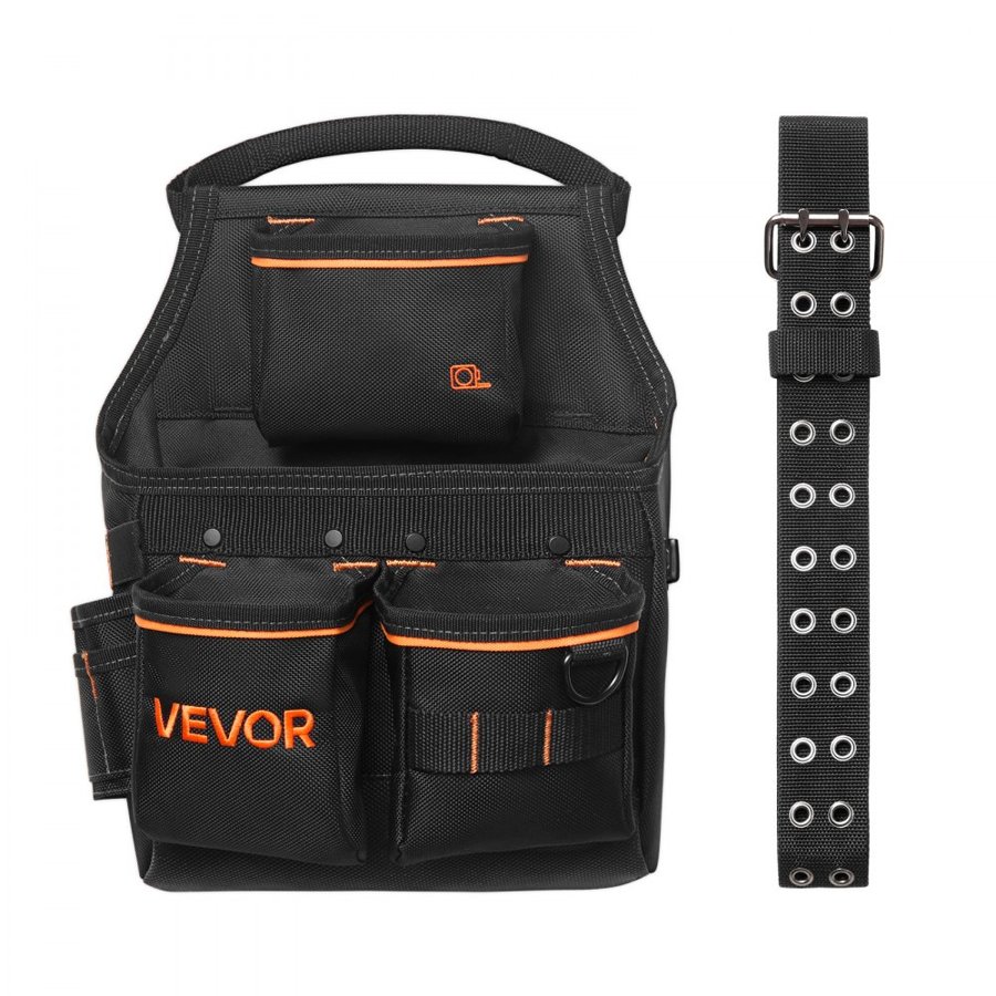 VEVOR Tool Pouch with Belt – 14 Pockets, 600D Polyester