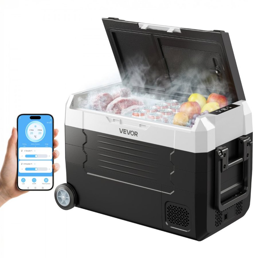 VEVOR AC/DC Refrigerator for Car – 35L Dual Zone, 12/24V/AC