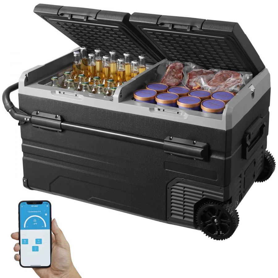 VEVOR Dual Zone Portable Refrigerator Freezer – 115L, -4°F