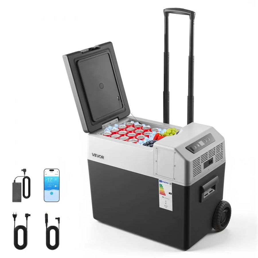 VEVOR Car Refrigerator on Wheels – 40L, 12V/24V, 60W