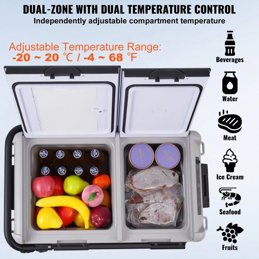 VEVOR Portable Refrigerator on Wheels – 40L, -4°F in 2hrs